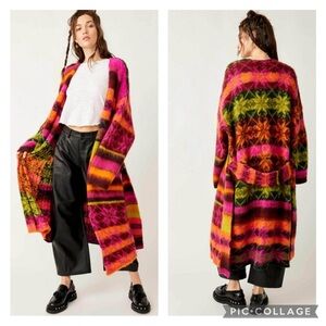 Free People Multicolor Knit Cardigan